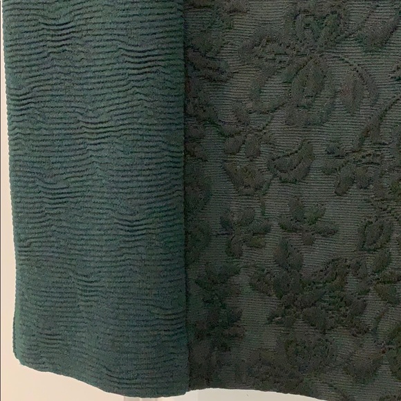 SALE!!ANTHROPOLOGIE DARK GREEN EMBROIDERED PANEL SKIRT💕 - Picture 5 of 9